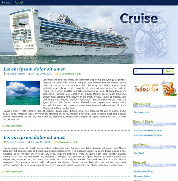 Cruise WordPress Theme