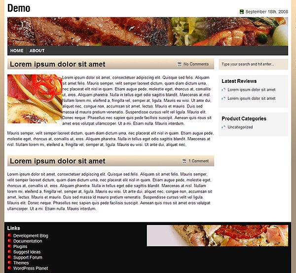 Food WordPress Templates